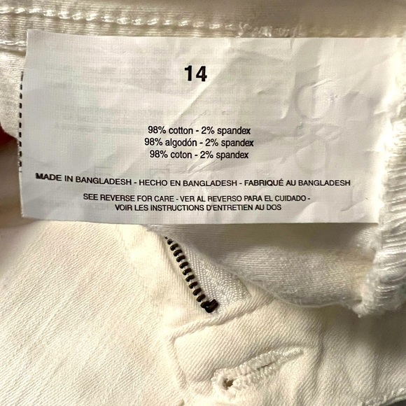 Cream Off White Capri Jeans Nine West Women’s Size 14 New NWT Summer Spring Fall - Picture 4 of 5